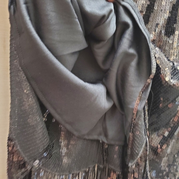 Boohoo NWOT Sequin Fringe Midi Dress Size 16 - Picture 10 of 14